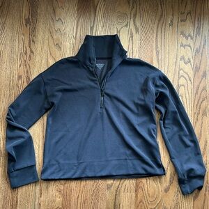 Athleta Seasoft luxe 1/4 zip Black size XS